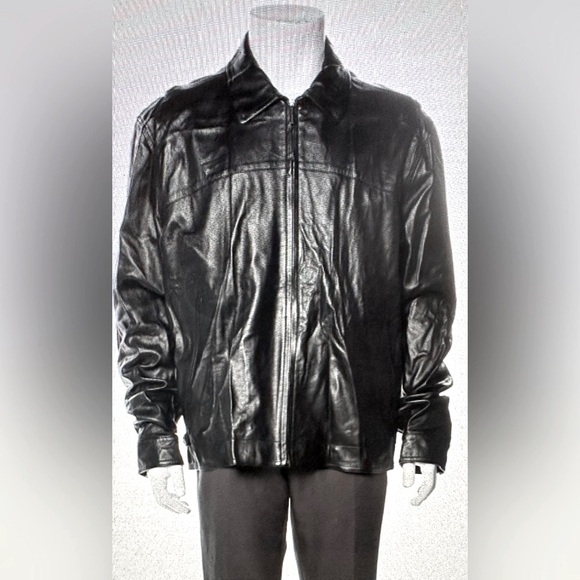 Alberto Zimni Signature Reversible Leather Wool Jacket/Coat 4X - Picture 9 of 9